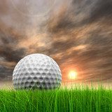 Golf by the sunset - Photo wallpaper