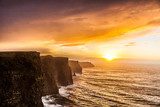 Cliffs and waves - sunset
