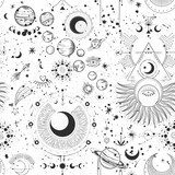 Celestial Harmony in Monochrome