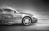 Futuristic Speed in Monochrome
