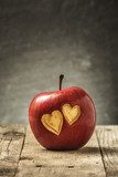 Rustic Charm with Heart-Cut Apple