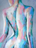 Vibrant Expressionist Female Silhouette