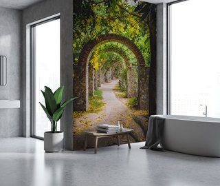 an invitation to a beautiful park bathroom wallpaper mural photo wallpapers demural