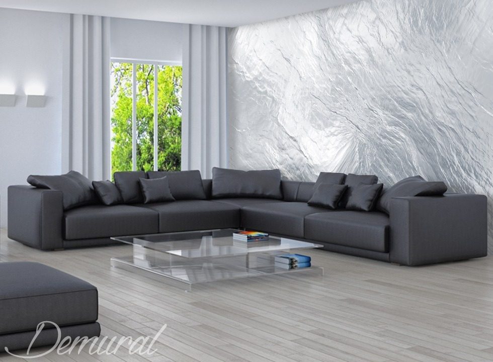 Look, silver Living room wallpaper mural Photo wallpapers Demural