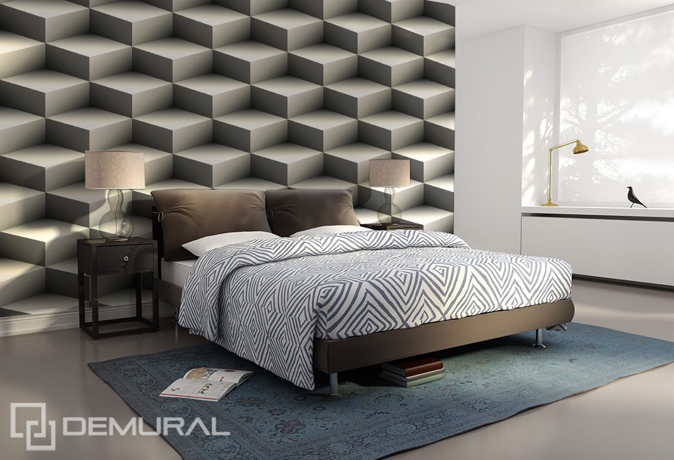 Three-dimensional stairs Bedroom wallpaper mural Photo wallpapers Demural