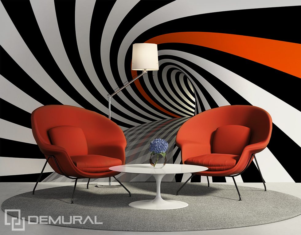 Twisted tunnel Optically magnifying wallpaper, mural Photo wallpapers Demural