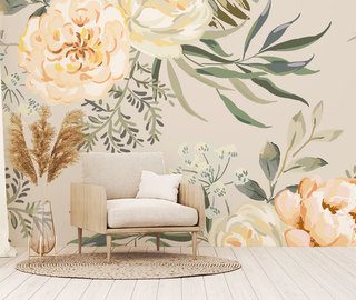 here flowers will reign flowers wallpaper mural photo wallpapers demural