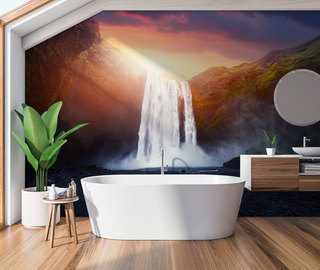 magic straight from nature bathroom wallpaper mural photo wallpapers demural