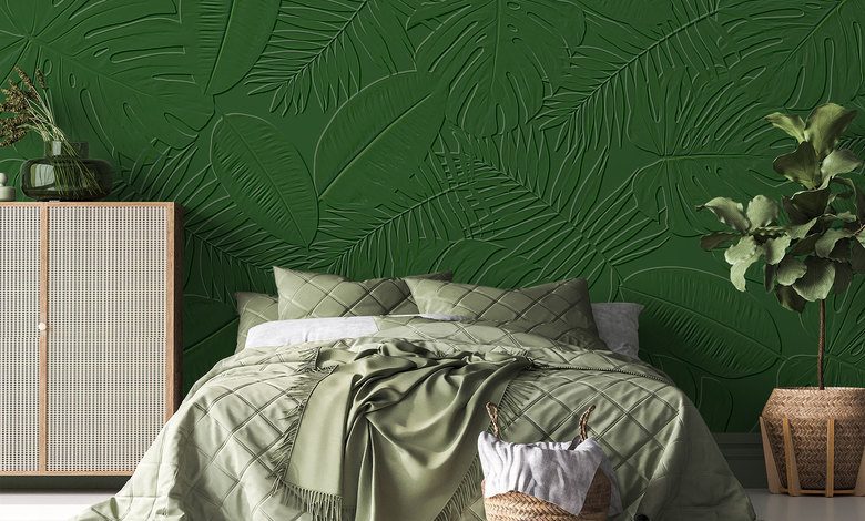embossed jungle bedroom wallpaper mural photo wallpapers demural