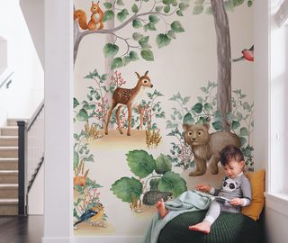 happy fairy tale grove childs room wallpaper mural photo wallpapers demural