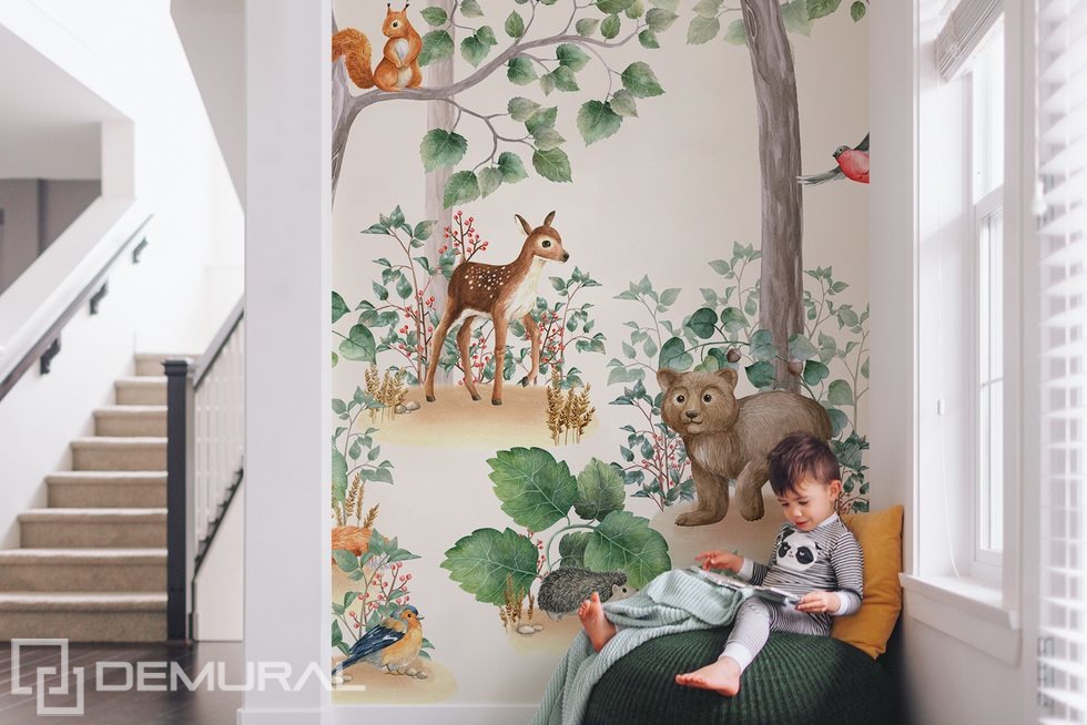 Happy fairy-tale grove Child's room wallpaper mural Photo wallpapers Demural