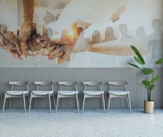 an interesting look at the city office wallpaper mural photo wallpapers demural