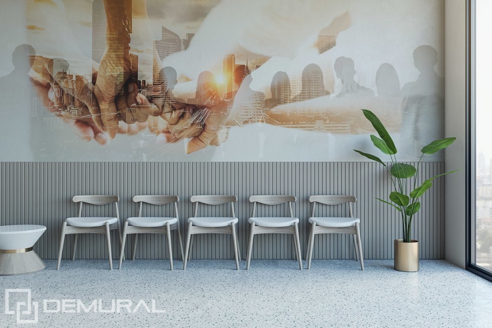 An interesting look at the city Office wallpaper mural Photo wallpapers Demural