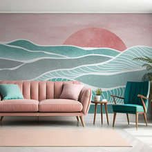 Cartoon-sunset-oriental-wallpaper-mural-photo-wallpapers-demural