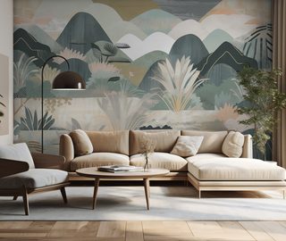 graphic version of the landscape living room wallpaper mural photo wallpapers demural