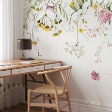 Delicate-floral-curtain-teenagers-room-wallpaper-mural-photo-wallpapers-demural