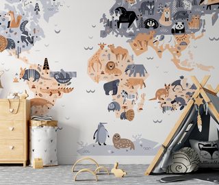 learning about the world together childs room wallpaper mural photo wallpapers demural