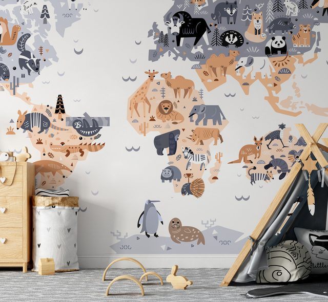 learning about the world together childs room wallpaper mural photo wallpapers demural