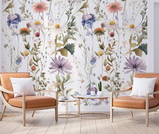 floral vines living room wallpaper mural photo wallpapers demural