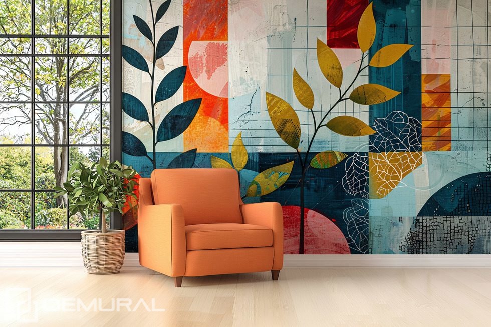 Abstract harmony of colors and nature Abstraction wallpaper mural Photo wallpapers Demural