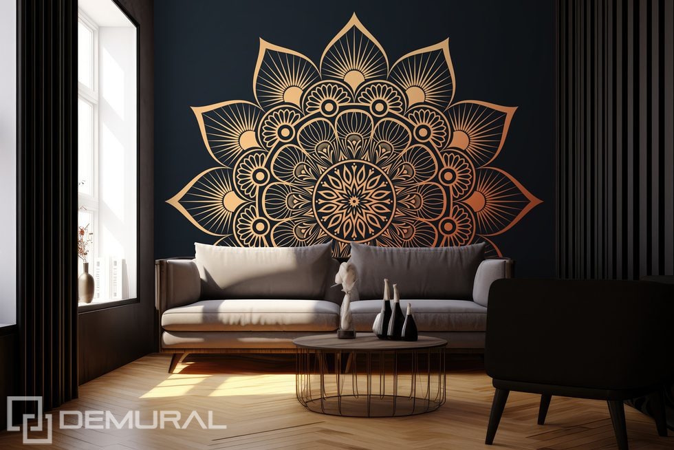 Hypnotizing harmony of the pattern Living room wallpaper mural Photo wallpapers Demural