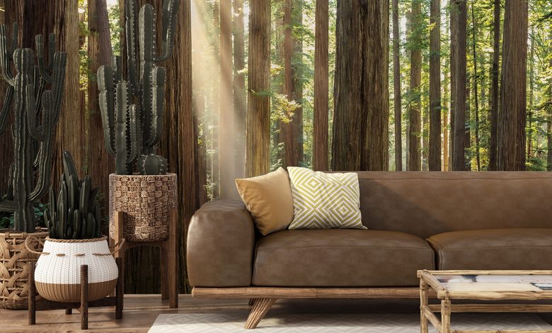 forest depth of light and peace forest wallpaper mural photo wallpapers demural