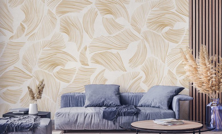 subtle rhythm of lines in a modern take living room wallpaper mural photo wallpapers demural
