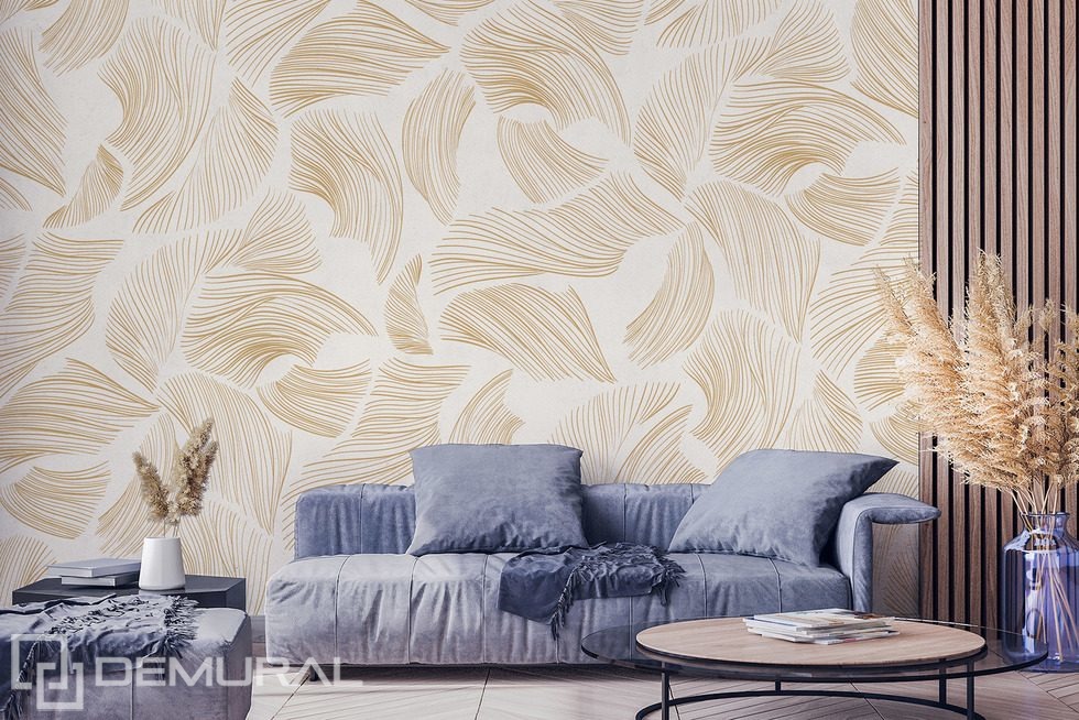 Subtle rhythm of lines in a modern take Living room wallpaper mural Photo wallpapers Demural