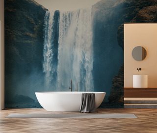 serenity amidst the power of nature bathroom wallpaper mural photo wallpapers demural