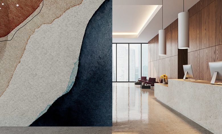artistic composition in earthy textures office wallpaper mural photo wallpapers demural