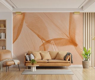 subtle elegance in shades of peach living room wallpaper mural photo wallpapers demural