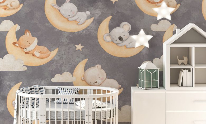 sweet dreams with forest friends childs room wallpaper mural photo wallpapers demural
