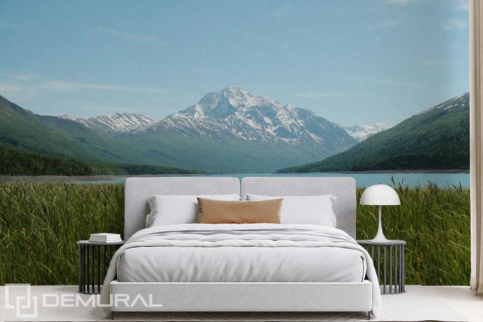 Mountain Landscape with a Glacier View Bedroom wallpaper mural Photo wallpapers Demural