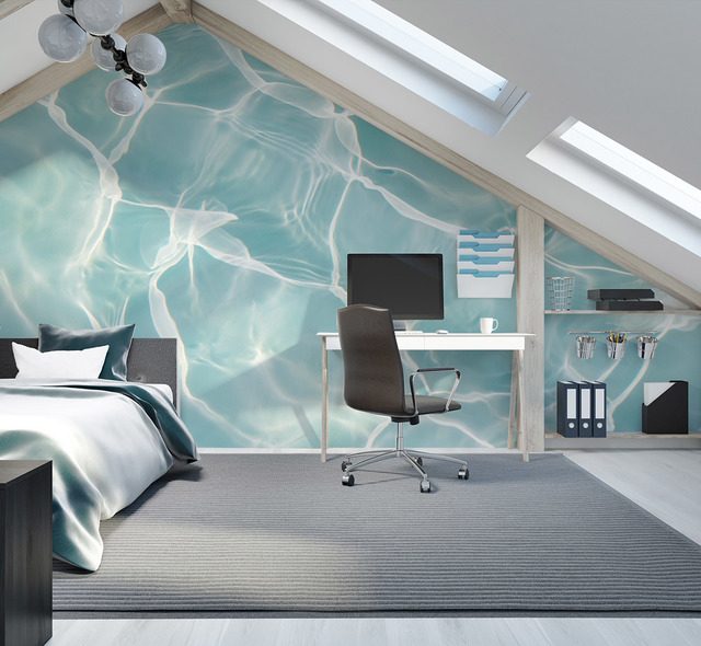 turquoise water surface with light reflections bedroom wallpaper mural photo wallpapers demural