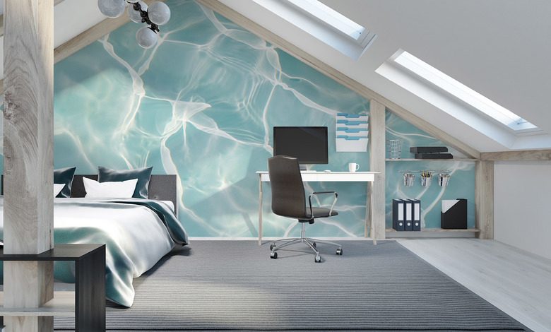 turquoise water surface with light reflections bedroom wallpaper mural photo wallpapers demural