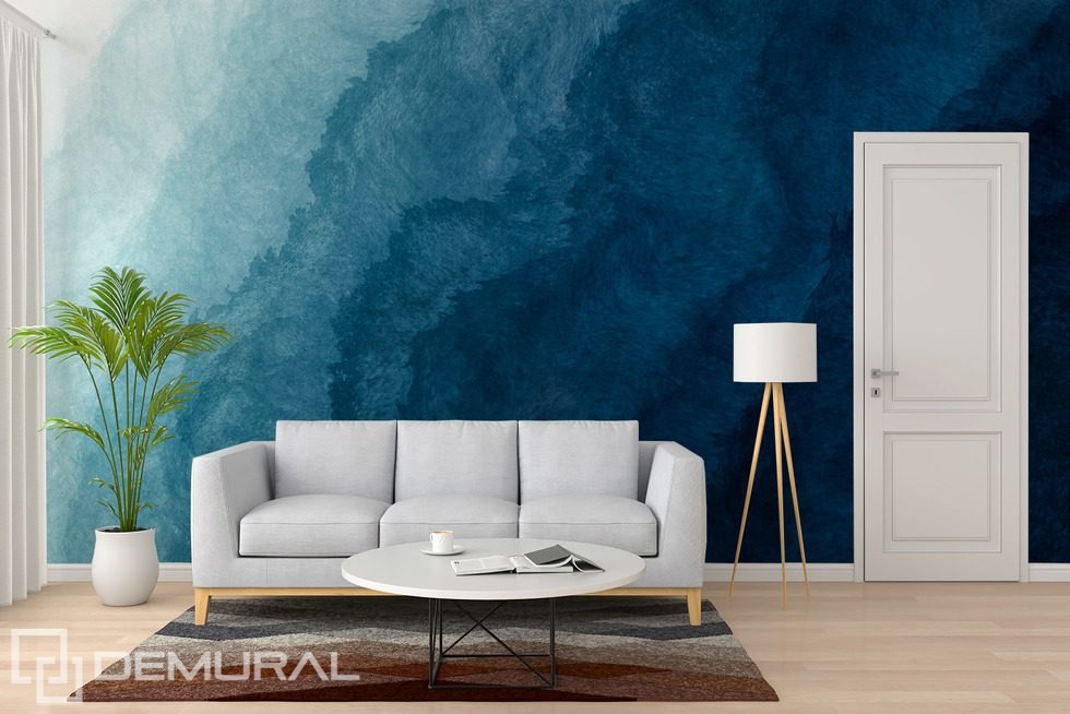 Abstract Structure in Deep Navy Blue Shades Living room wallpaper mural Photo wallpapers Demural
