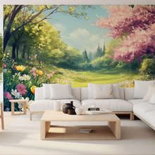 Spring-garden-filled-with-floral-light-living-room-wallpaper-mural-photo-wallpapers-demural