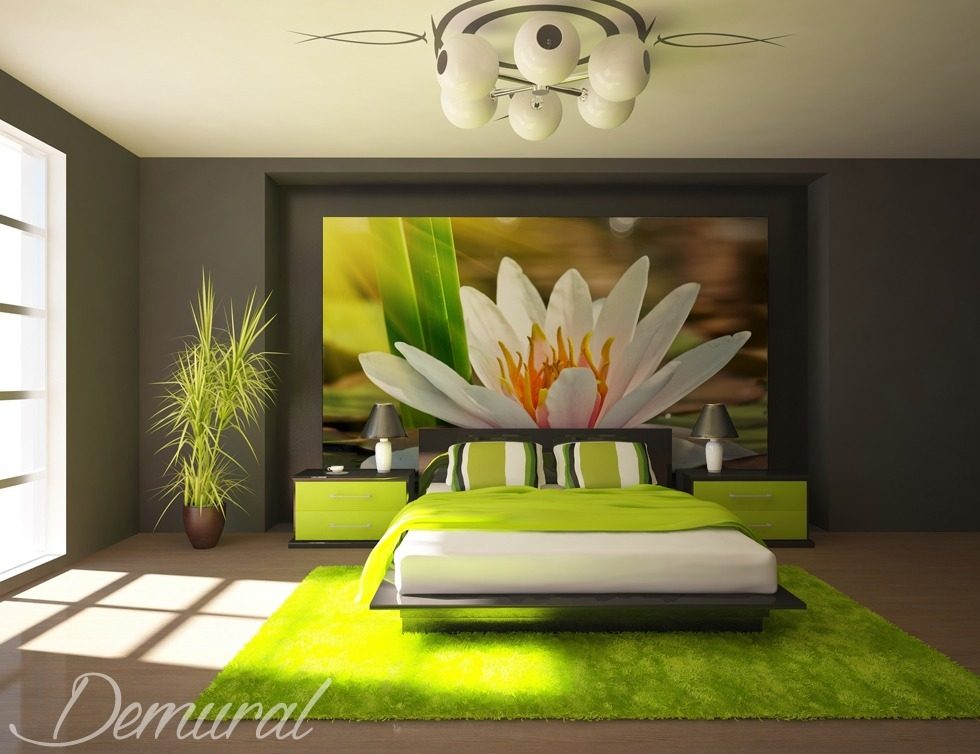 An oriental oasis of peacefulness - Bedroom wallpaper mural - Photo  wallpapers - Demural