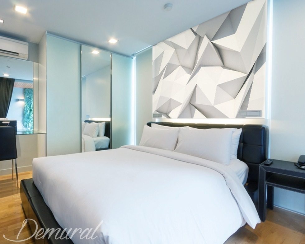 A bedroom origami Bedroom wallpaper mural Photo wallpapers Demural