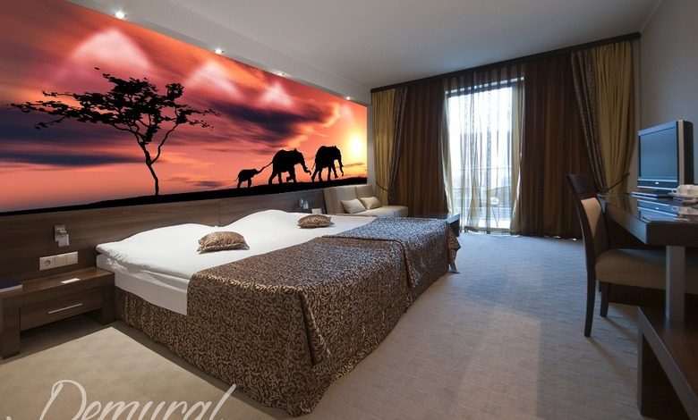 say goodbye to africa goodnight savanna animals wallpaper mural photo wallpapers demural