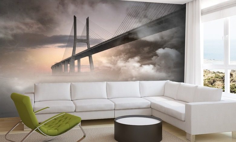 a living room bovver architecture wallpaper mural photo wallpapers demural