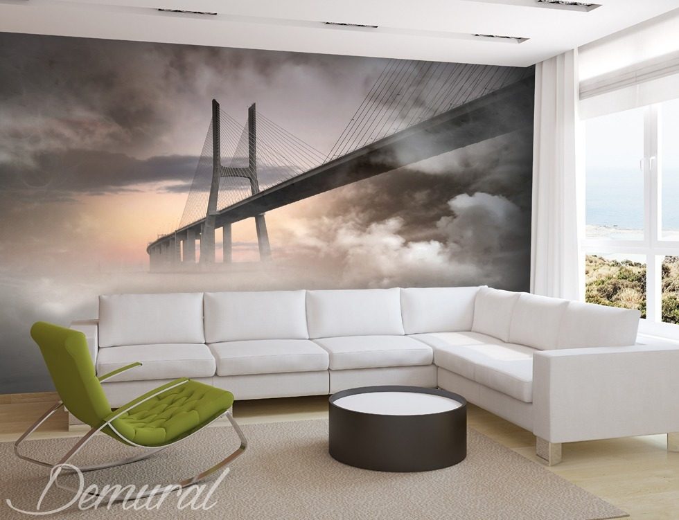 A living room bovver Architecture wallpaper mural Photo wallpapers Demural