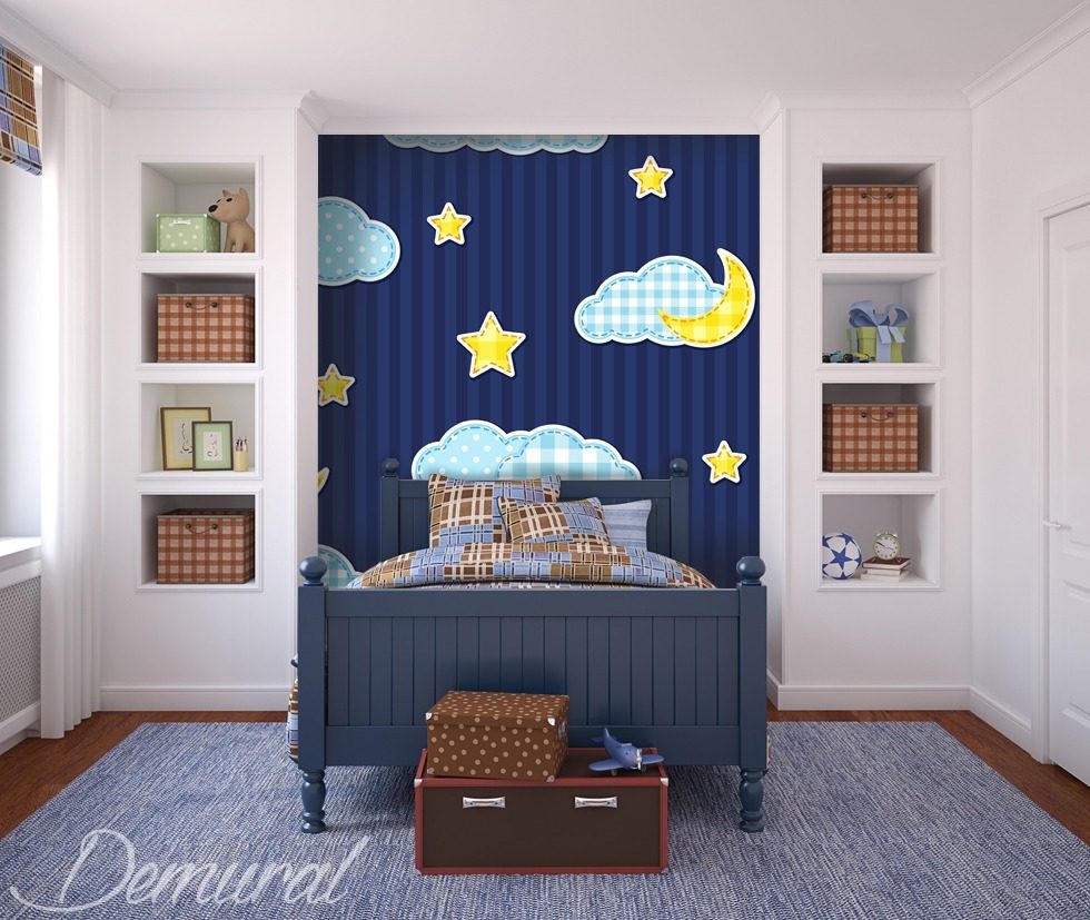 Patchwork dreams Boy’s room wallpaper mural Photo wallpapers Demural