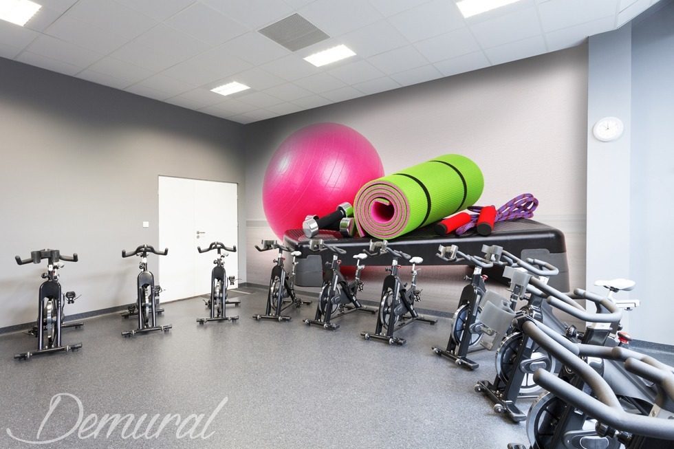 Photo decoration and “Fit” motivation Fitness club wallpaper mural Photo wallpapers Demural