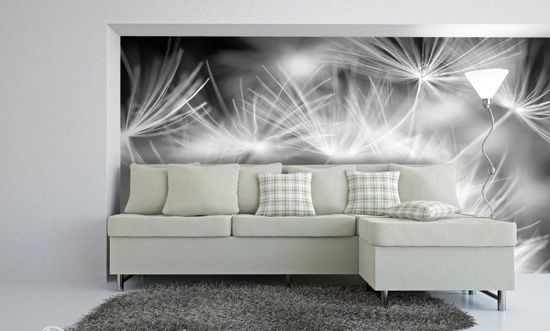 a positive negative dandelions wallpaper mural photo wallpapers demural