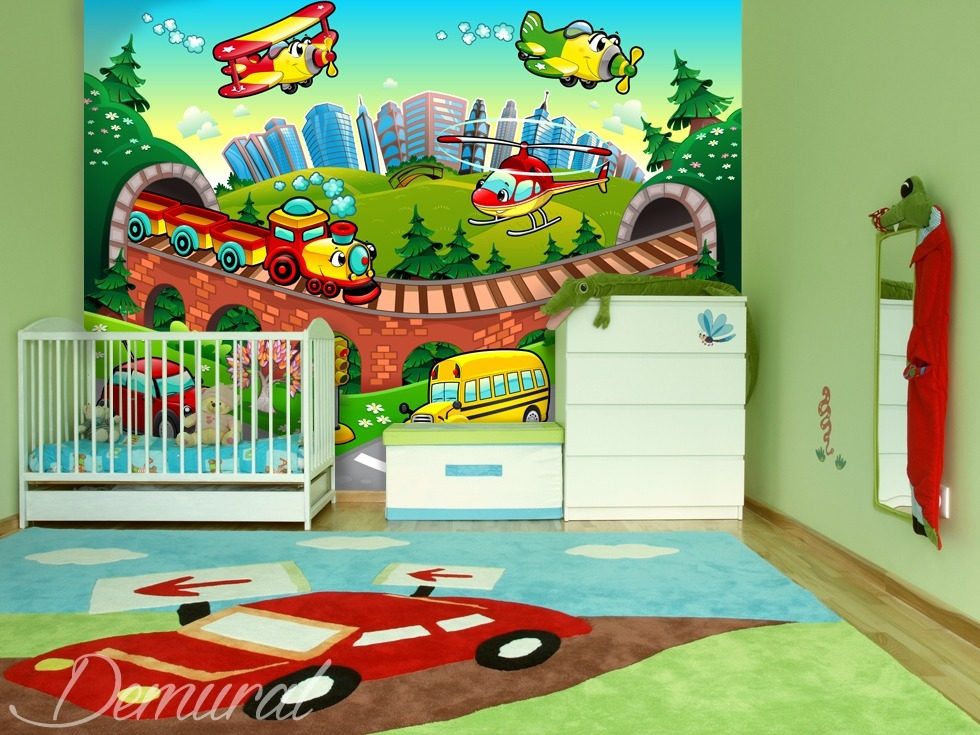 A soft landing Child's room wallpaper mural Photo wallpapers Demural