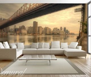couches of new york bridges wallpaper mural photo wallpapers demural