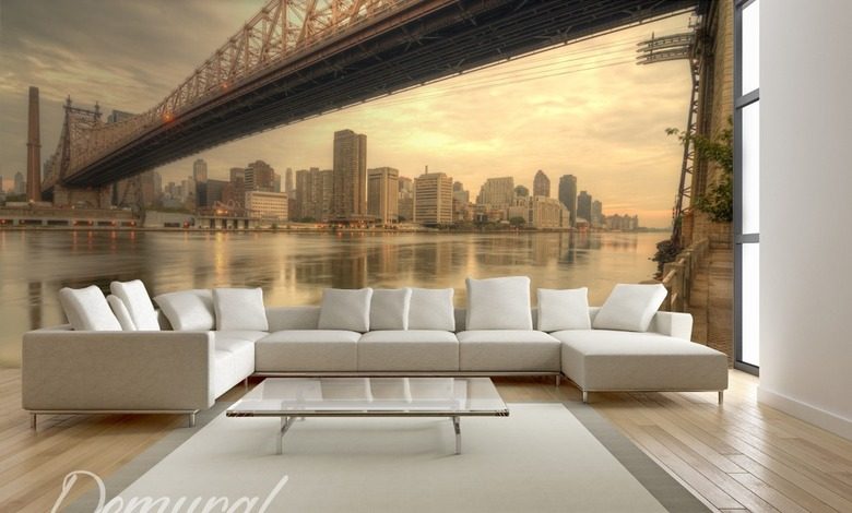 couches of new york bridges wallpaper mural photo wallpapers demural