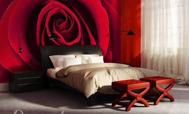 strewn with roses flowers wallpaper mural photo wallpapers demural