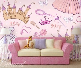 a princesss chamber childs room wallpaper mural photo wallpapers demural